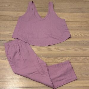 VICTORIA’S SECRET Women’s Pink Lavender Tank Top & Pants Matching Loungewear Set